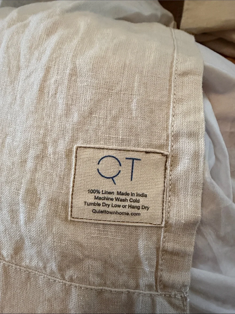QuietTown linen shower curtain
